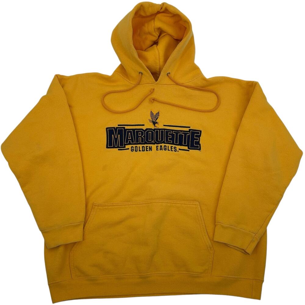 Vintage 90s mens CI Apparel Marquette University Golden Eagles Hoodie Sweatshirt